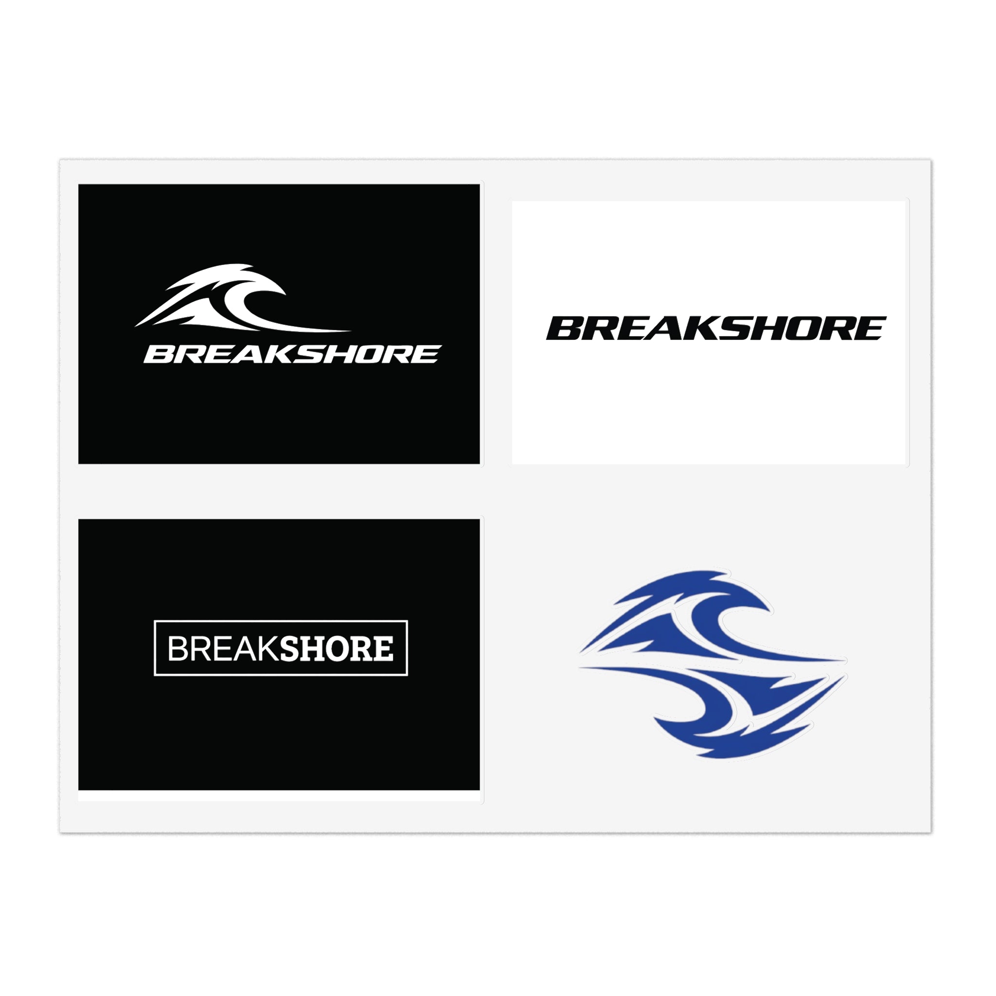 Breakshore Logo Sticker Sheet — Surfboard Wave Decal Pack
