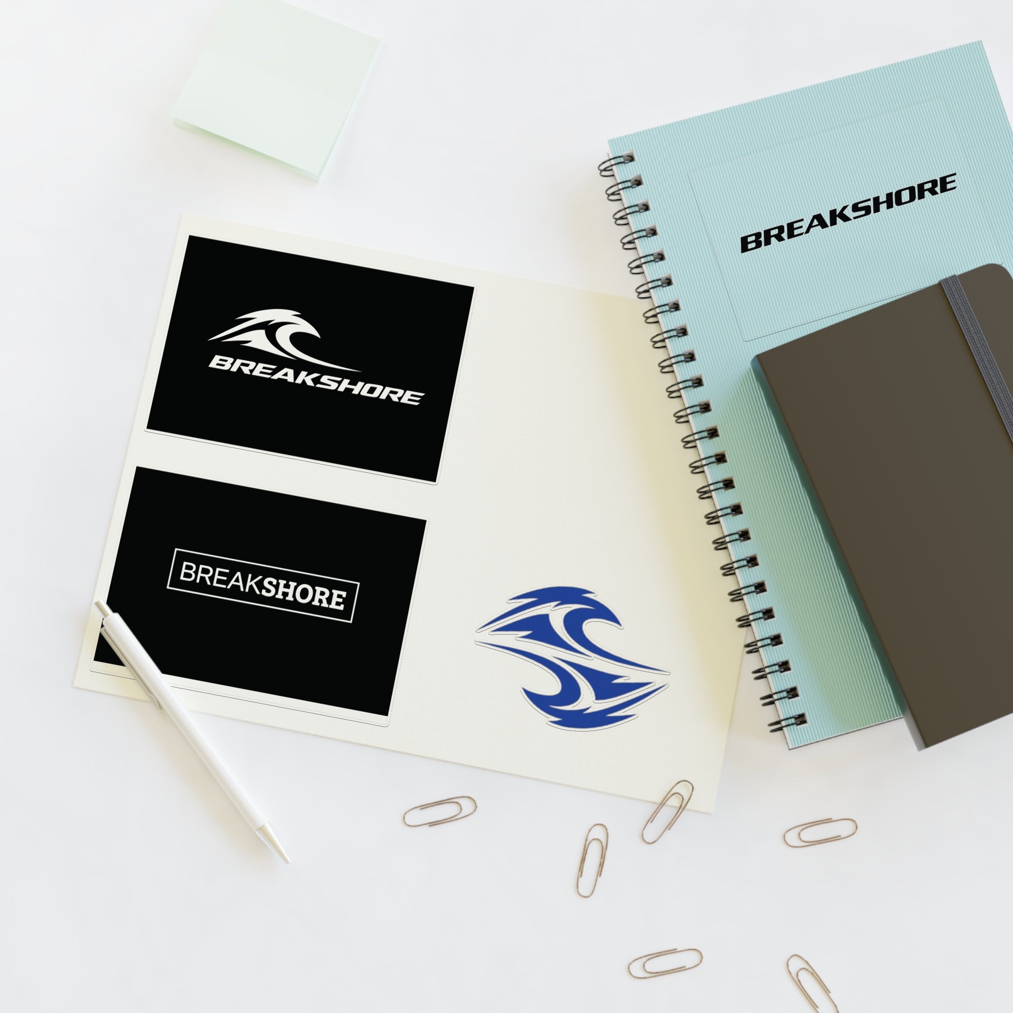 Breakshore Logo Sticker Sheet — Surfboard Wave Decal Pack