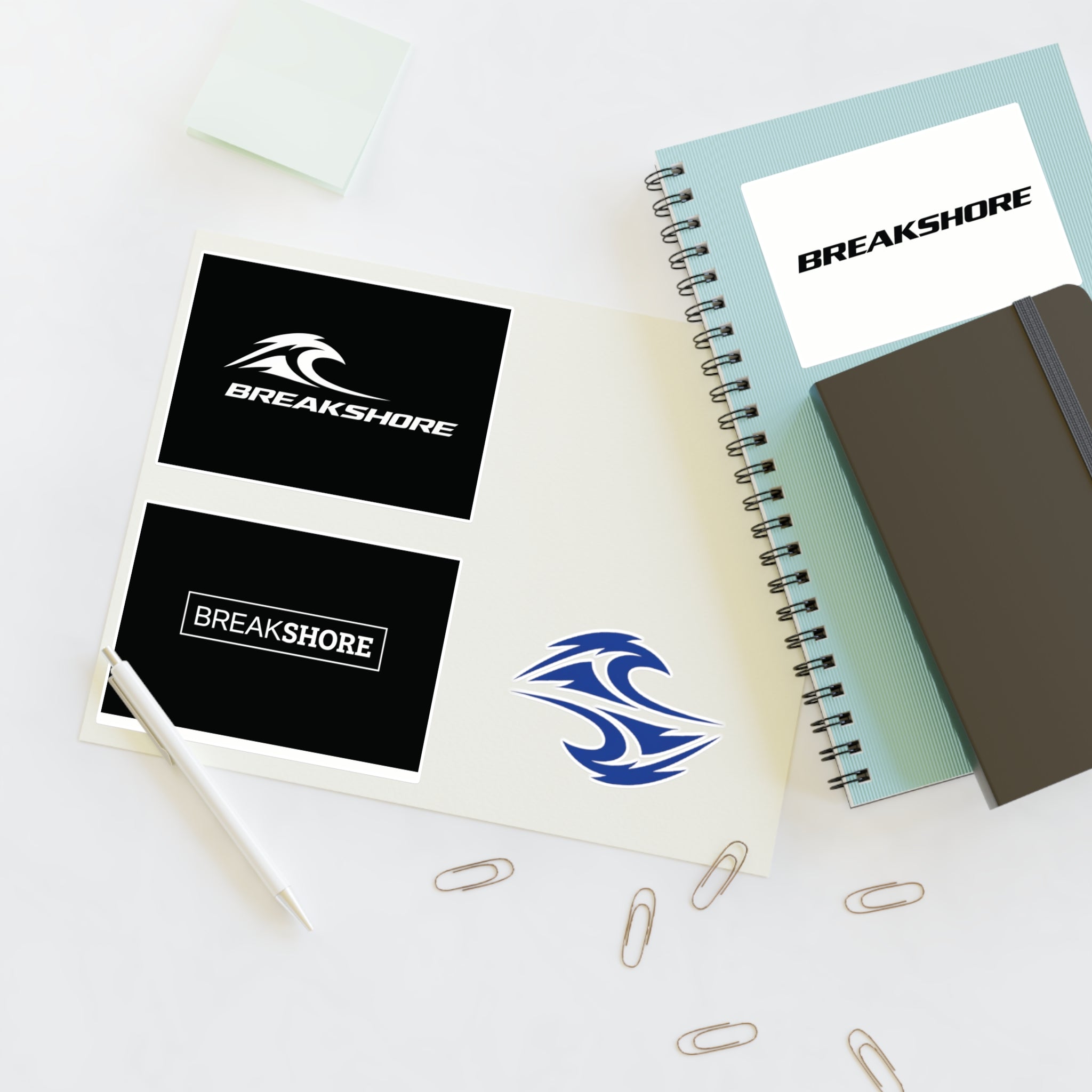Breakshore Logo Sticker Sheet — Surfboard Wave Decal Pack