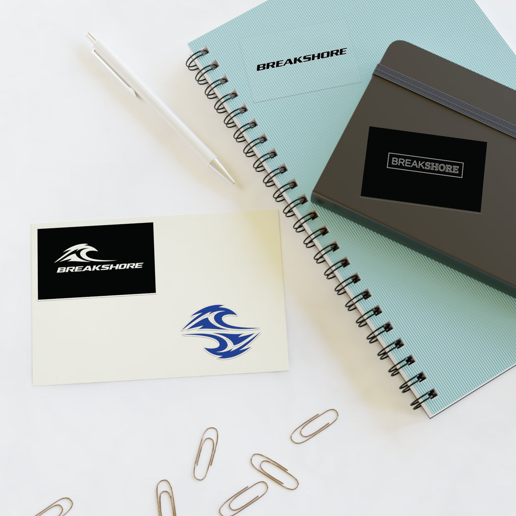 Breakshore Logo Sticker Sheet — Surfboard Wave Decal Pack