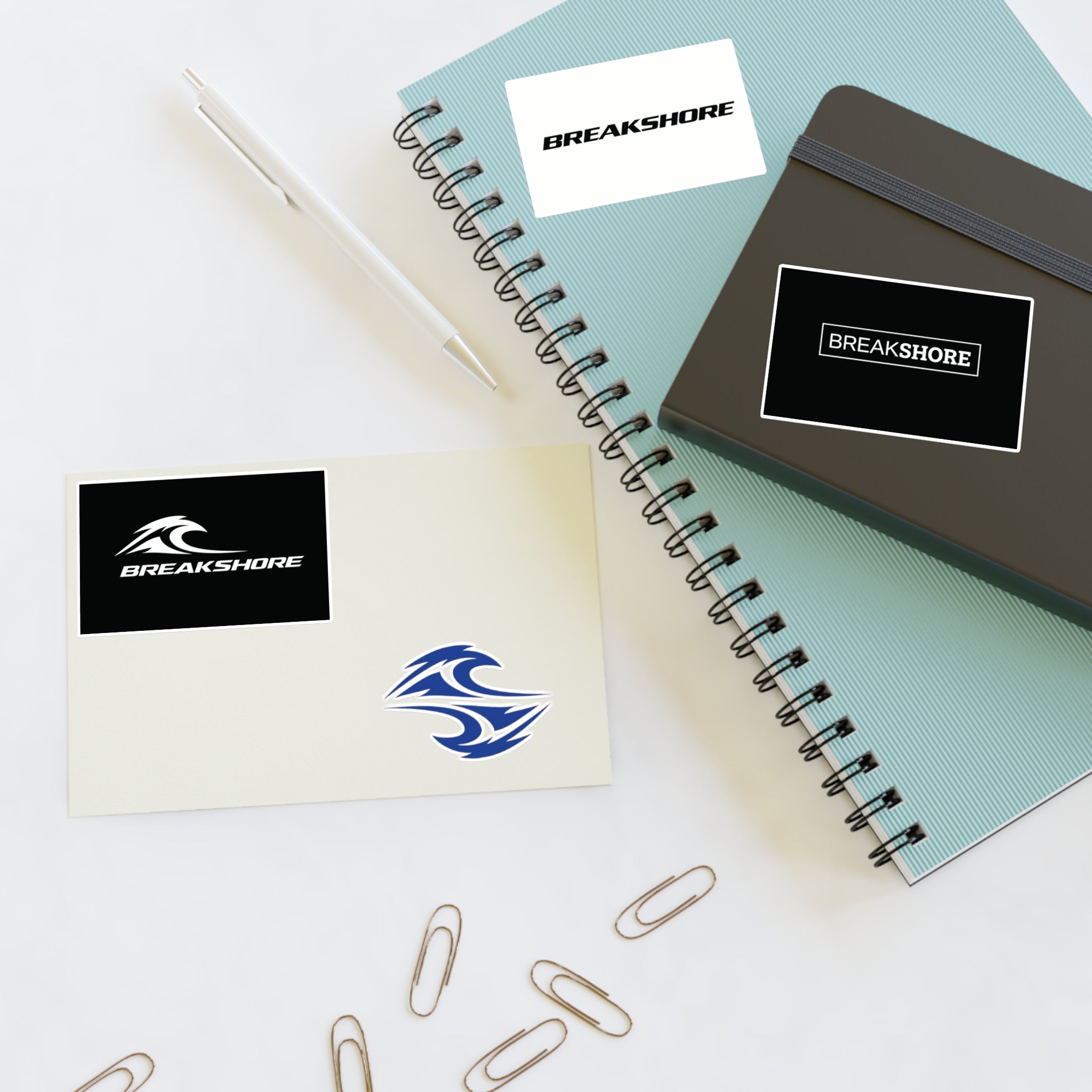 Breakshore Logo Sticker Sheet — Surfboard Wave Decal Pack