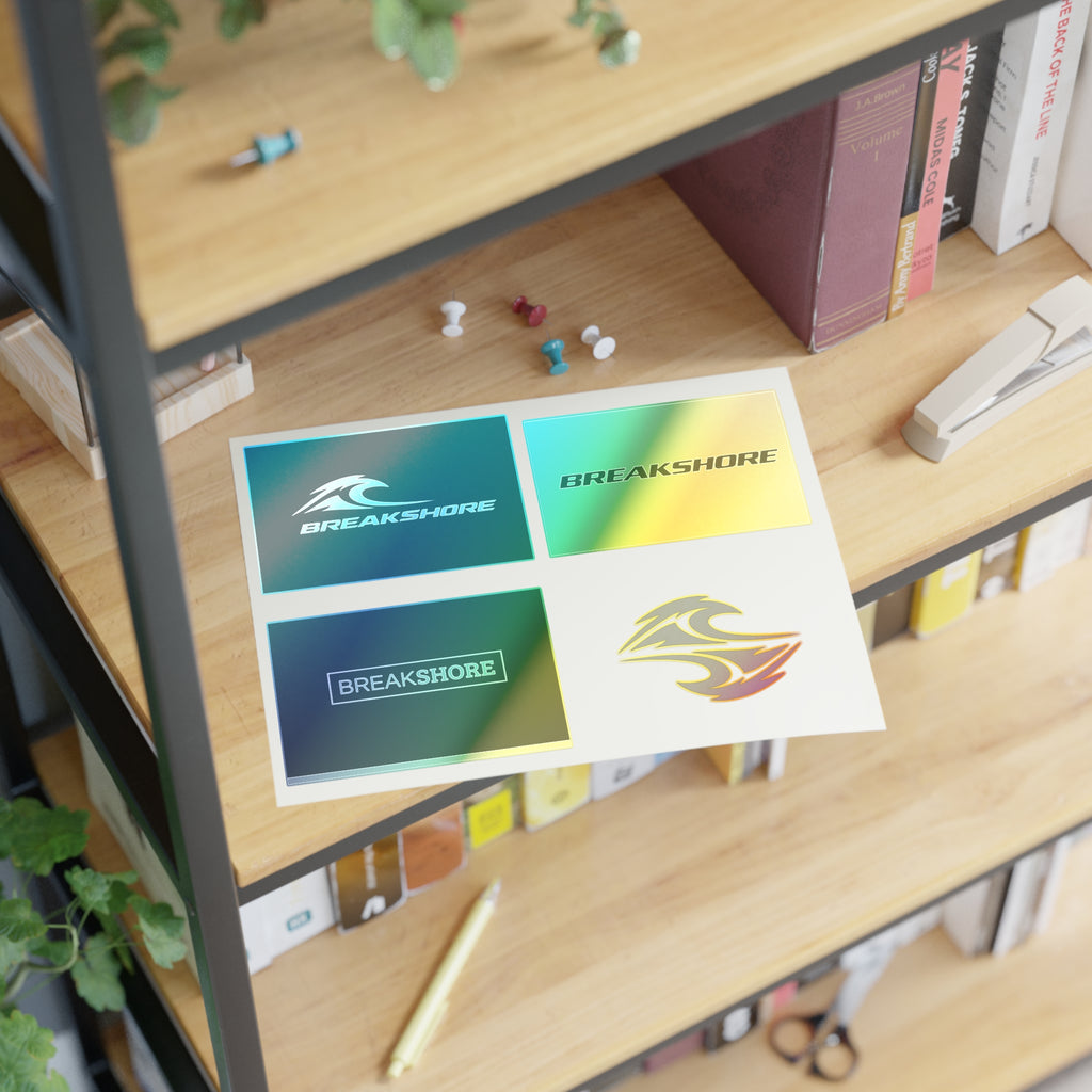 Breakshore Logo Sticker Sheet — Surfboard Wave Decal Pack