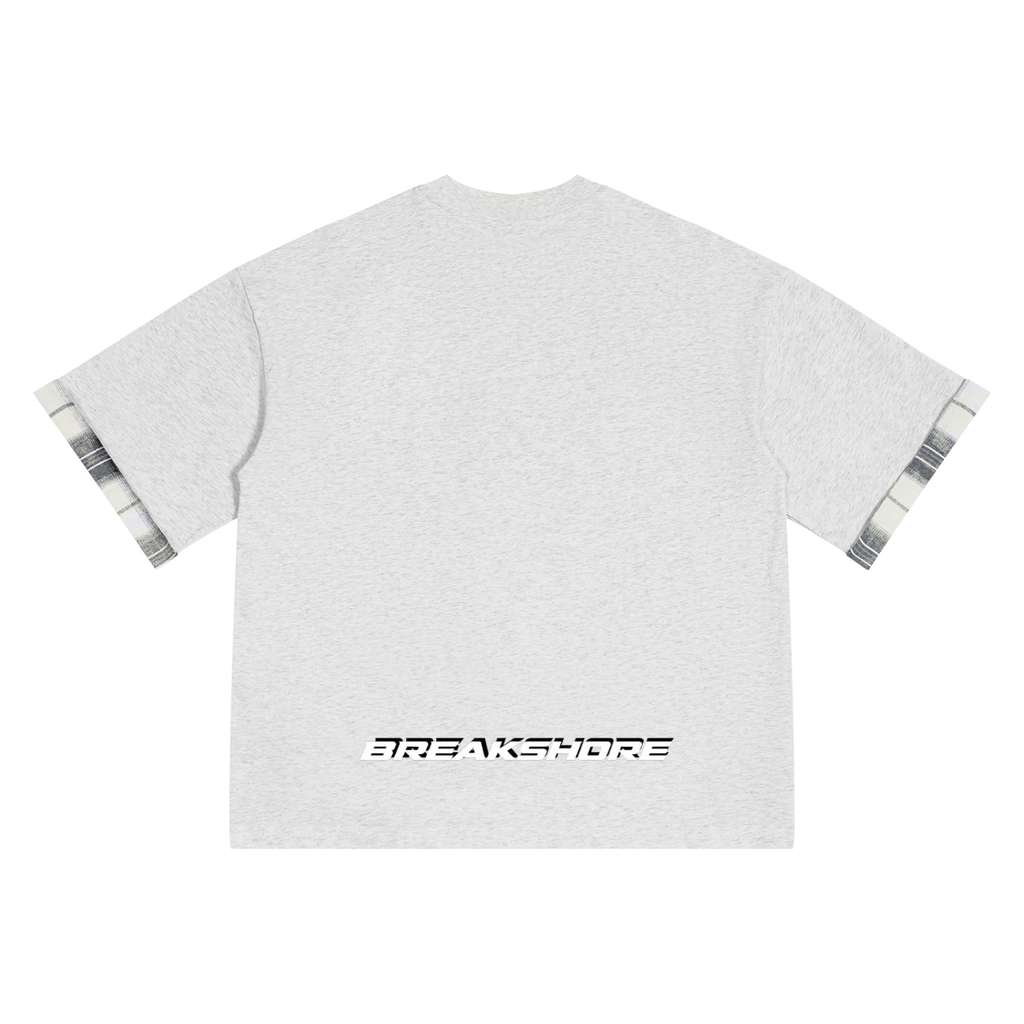 Unisex Plaid Paneled T-Shirt