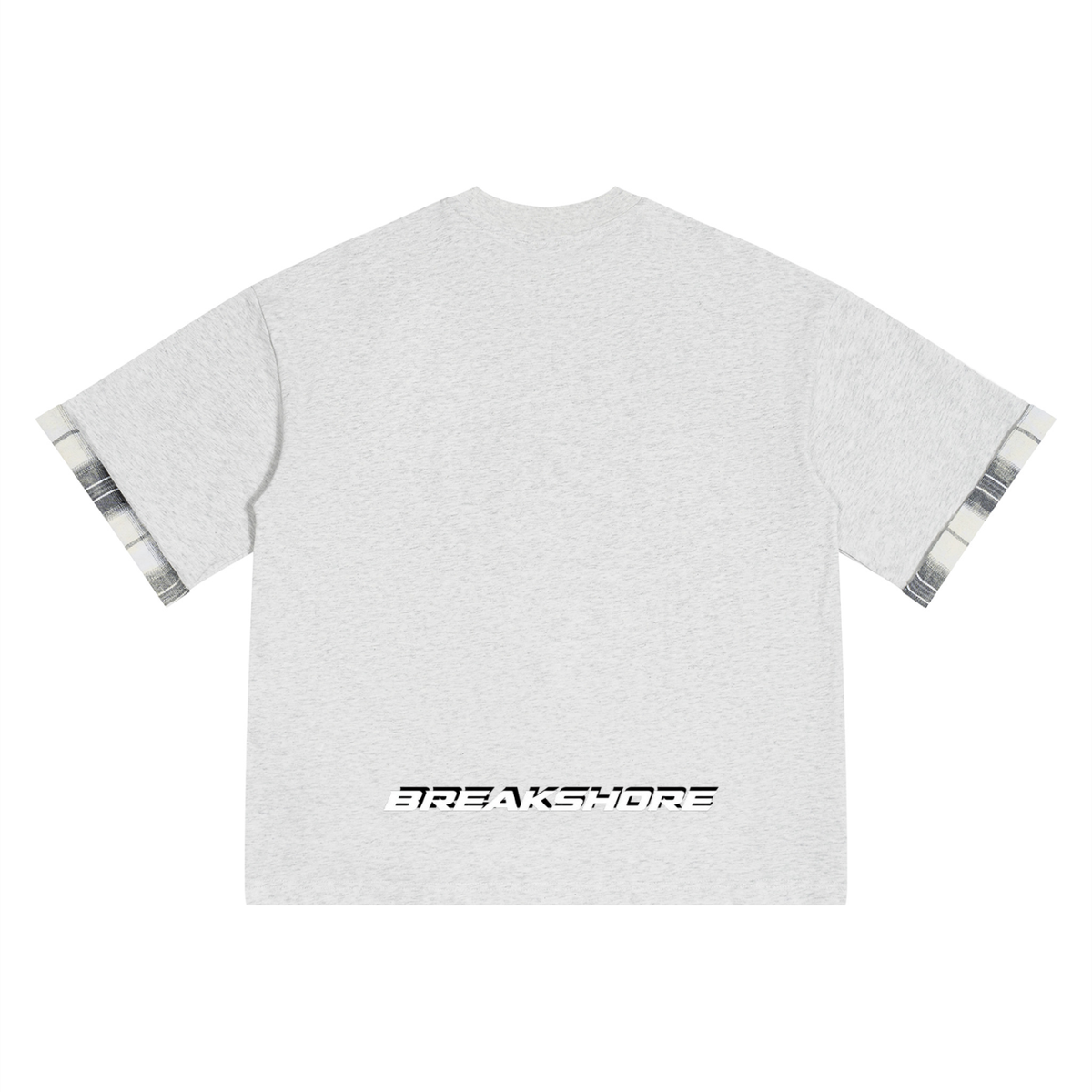 Unisex Plaid Paneled T-Shirt