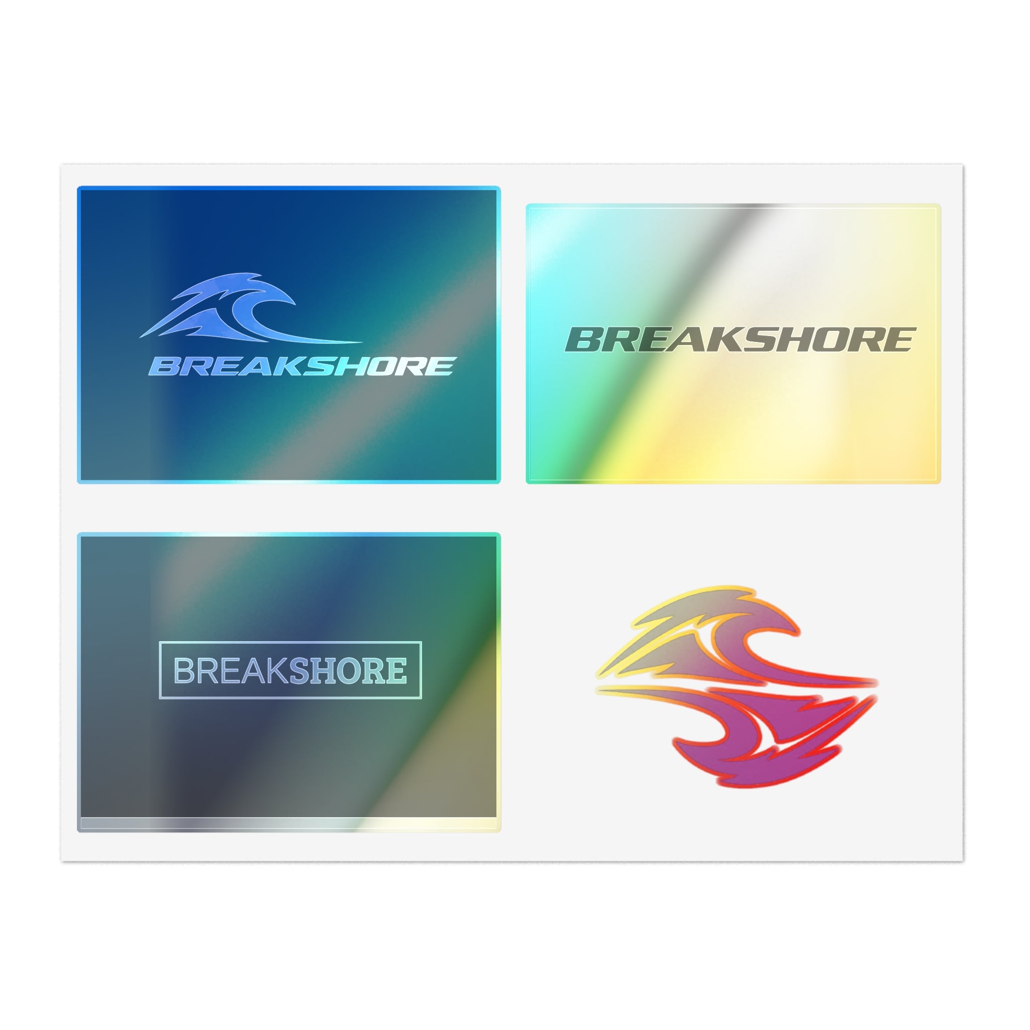 Breakshore Logo Sticker Sheet — Surfboard Wave Decal Pack