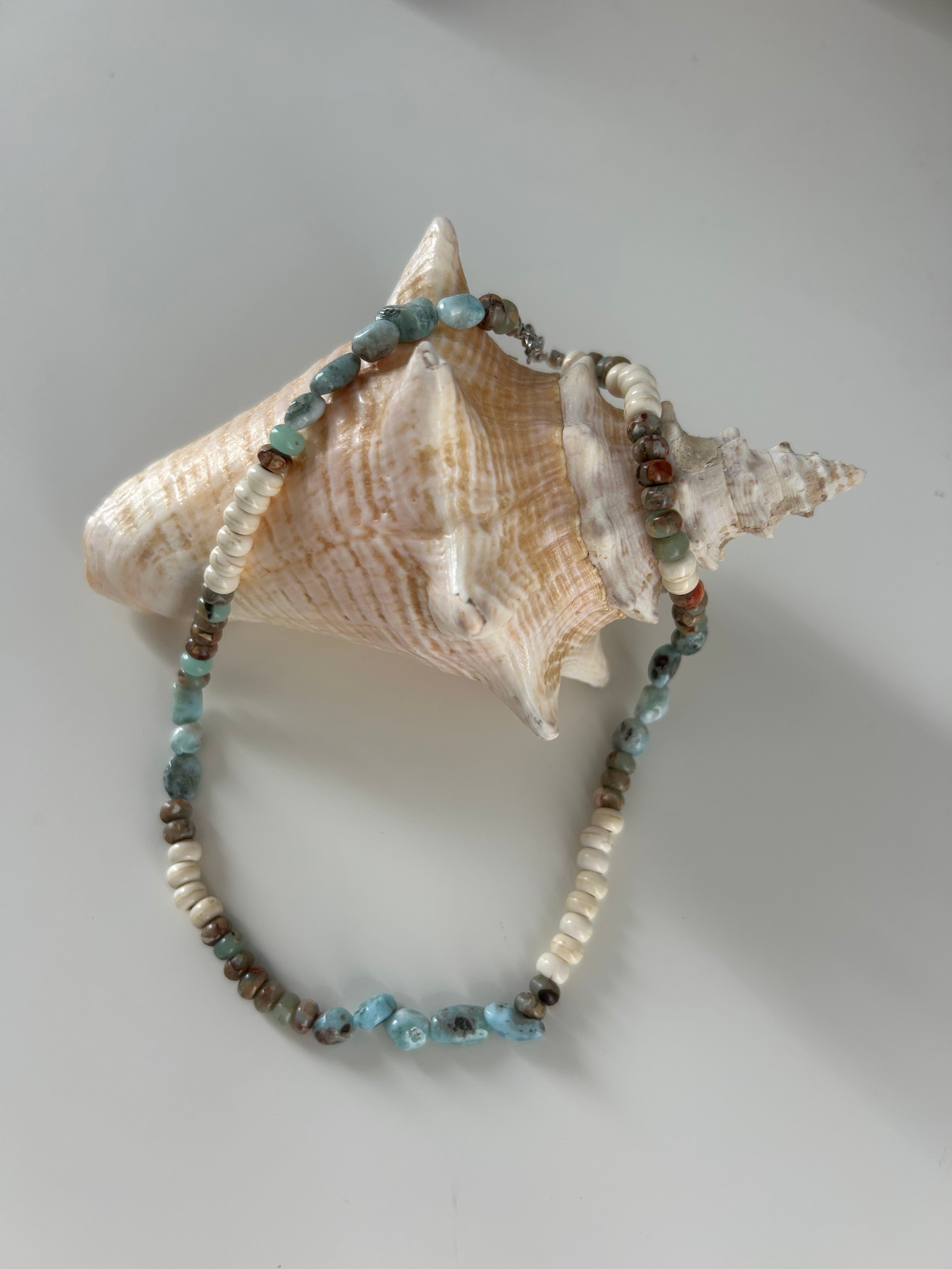Collier Larimar & Nacre