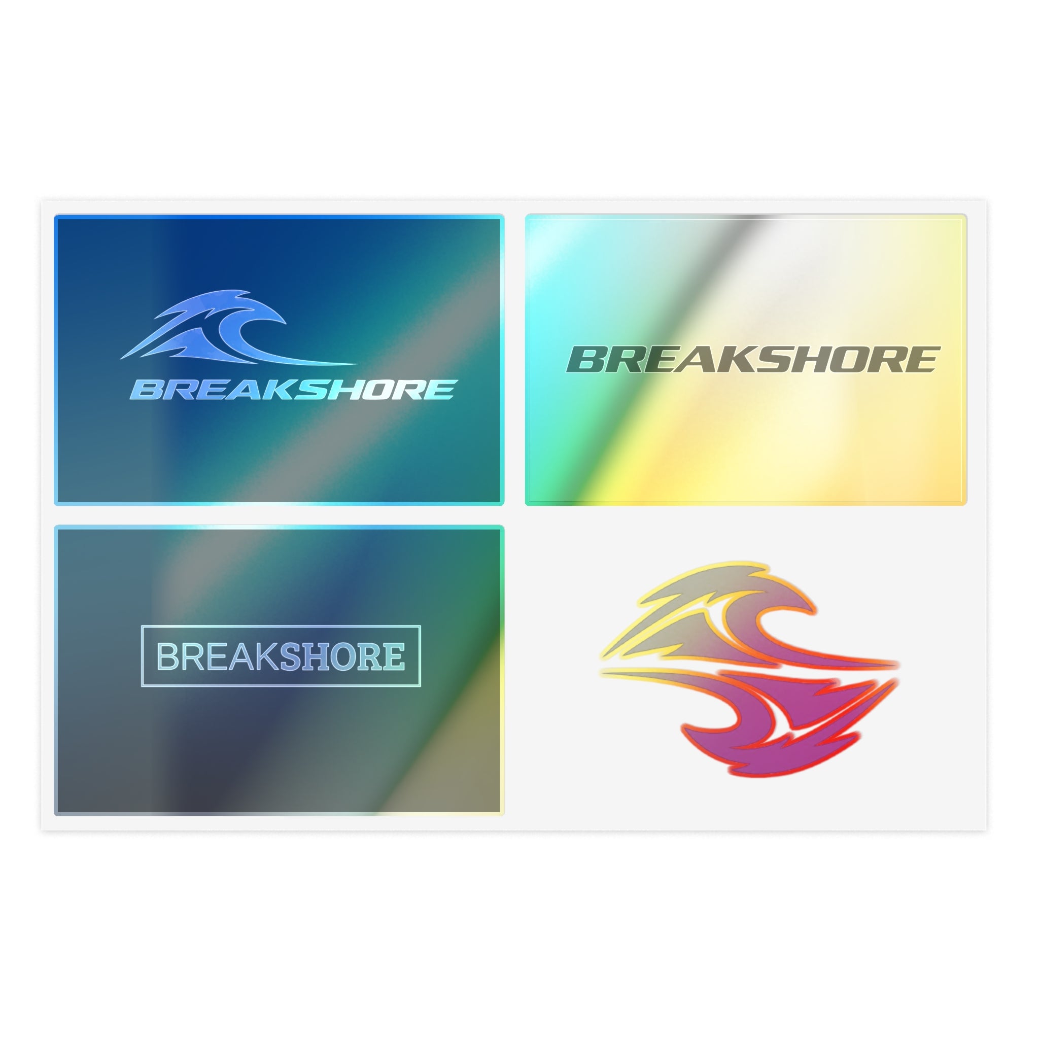 Breakshore Logo Sticker Sheet — Surfboard Wave Decal Pack