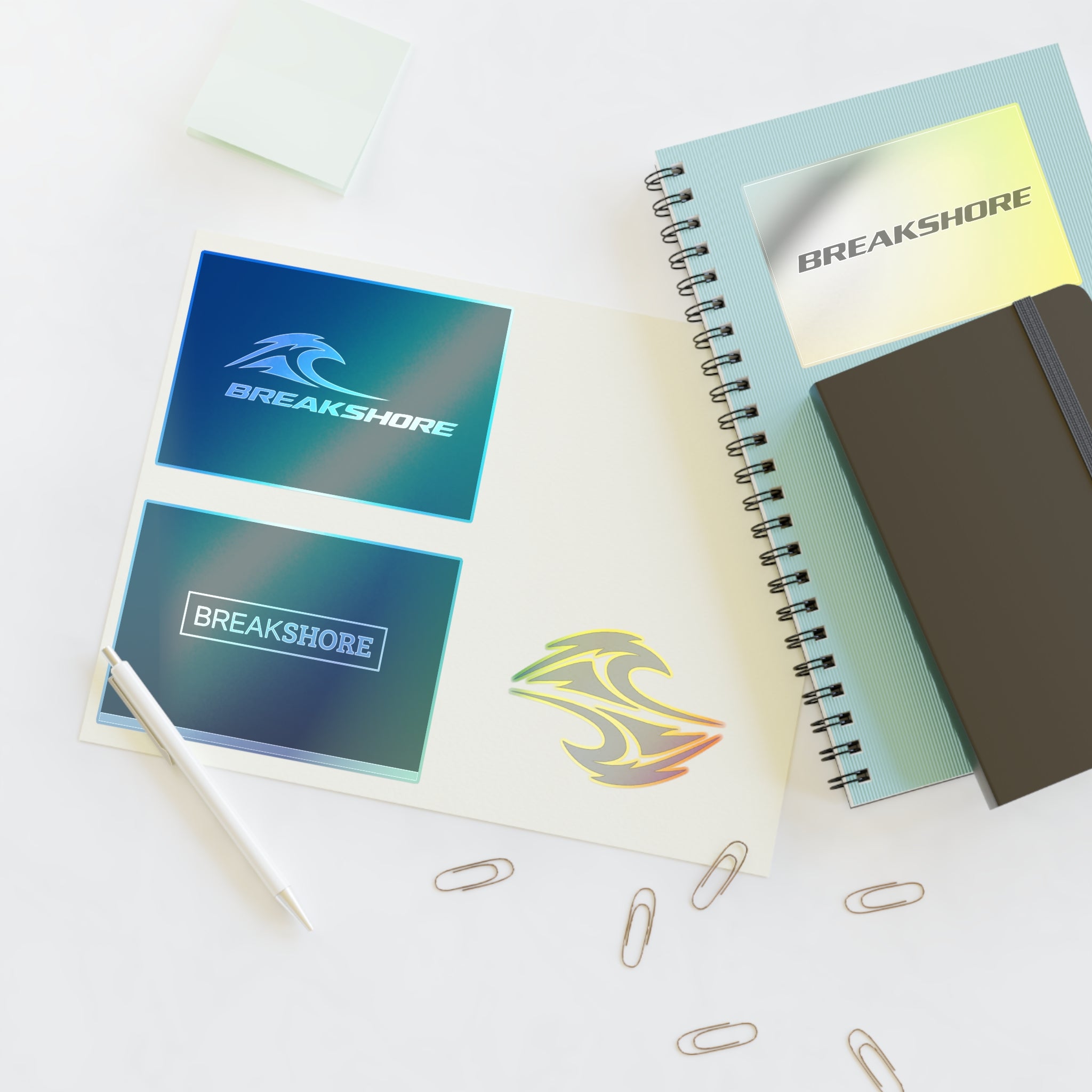 Breakshore Logo Sticker Sheet — Surfboard Wave Decal Pack